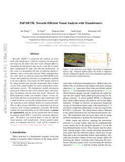PnP-DETR: Towards Efficient Visual Analysis with Transformers