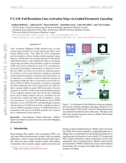 F-CAM: Full Resolution Class Activation Maps via Guided Parametric
  Upscaling