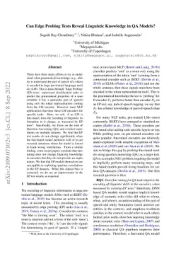 Can Edge Probing Tasks Reveal Linguistic Knowledge in QA Models?