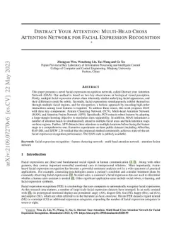 Distract Your Attention: Multi-head Cross Attention Network for Facial
  Expression Recognition