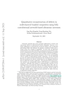 Quantitative reconstruction of defects in multi-layered bonded
  composites using fully convolutional network-based ultrasonic inversion