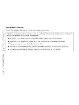 FFAVOD: Feature Fusion Architecture for Video Object Detection