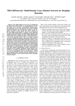 MD-CSDNetwork: Multi-Domain Cross Stitched Network for Deepfake
  Detection