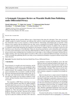 A Systematic Literature Review on Wearable Health Data Publishing under
  Differential Privacy