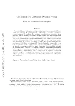 Distribution-free Contextual Dynamic Pricing