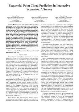 Sequential Point Cloud Prediction in Interactive Scenarios: A Survey