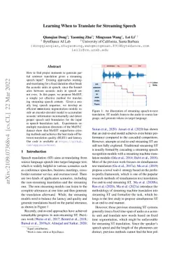 Learning When to Translate for Streaming Speech