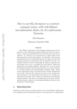 How to use KL-divergence to construct conjugate priors, with
  well-defined non-informative limits, for the multivariate Gaussian