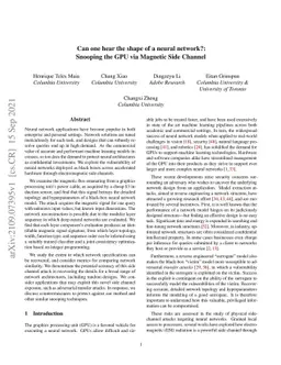 Can one hear the shape of a neural network?: Snooping the GPU via
  Magnetic Side Channel