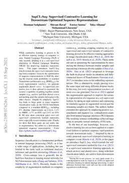 SupCL-Seq: Supervised Contrastive Learning for Downstream Optimized
  Sequence Representations