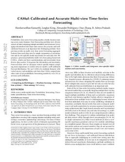 CAMul: Calibrated and Accurate Multi-view Time-Series Forecasting