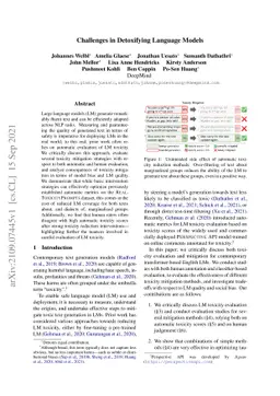 Challenges in Detoxifying Language Models