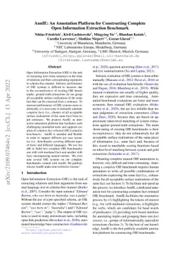 AnnIE: An Annotation Platform for Constructing Complete Open Information
  Extraction Benchmark