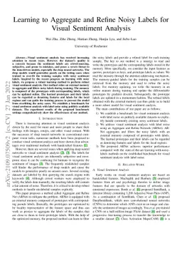 Learning to Aggregate and Refine Noisy Labels for Visual Sentiment
  Analysis