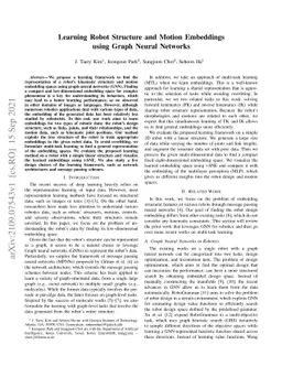 Learning Robot Structure and Motion Embeddings using Graph Neural
  Networks