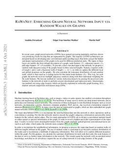 RaWaNet: Enriching Graph Neural Network Input via Random Walks on Graphs