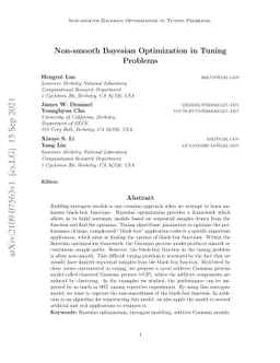 Non-smooth Bayesian Optimization in Tuning Problems
