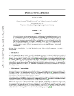 Differentiable Physics: A Position Piece