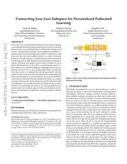 Connecting Low-Loss Subspace for Personalized Federated Learning