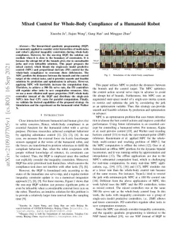 Mixed Control for Whole-Body Compliance of a Humanoid Robot