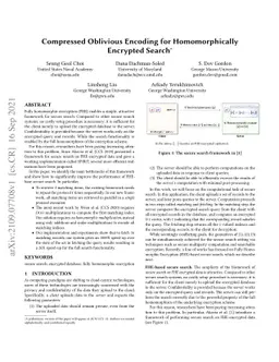 Compressed Oblivious Encoding for Homomorphically Encrypted Search