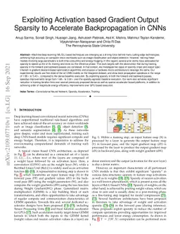 Exploiting Activation based Gradient Output Sparsity to Accelerate
  Backpropagation in CNNs