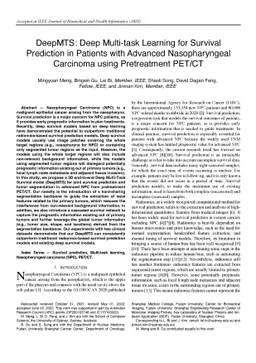 DeepMTS: Deep Multi-task Learning for Survival Prediction in Patients
  with Advanced Nasopharyngeal Carcinoma using Pretreatment PET/CT