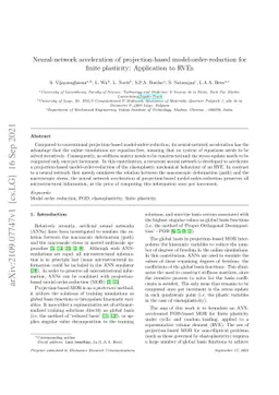 Neural-network acceleration of projection-based model-order-reduction
  for finite plasticity: Application to RVEs