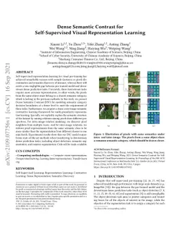 Dense Semantic Contrast for Self-Supervised Visual Representation
  Learning