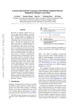 Constructing Emotion Consensus and Utilizing Unpaired Data for
  Empathetic Dialogue Generation