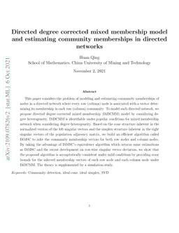 Directed degree corrected mixed membership model and estimating
  community memberships in directed networks