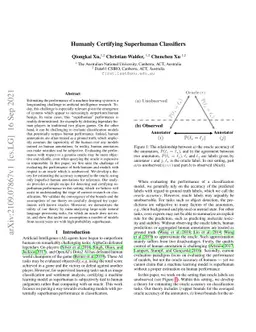 Humanly Certifying Superhuman Classifiers