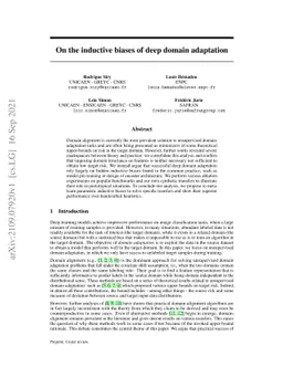 On the inductive biases of deep domain adaptation