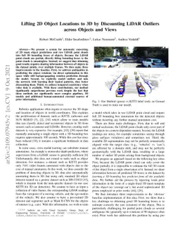 Lifting 2D Object Locations to 3D by Discounting LiDAR Outliers across
  Objects and Views
