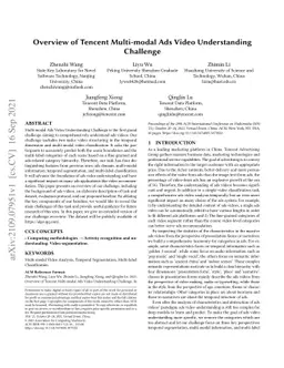 Overview of Tencent Multi-modal Ads Video Understanding Challenge