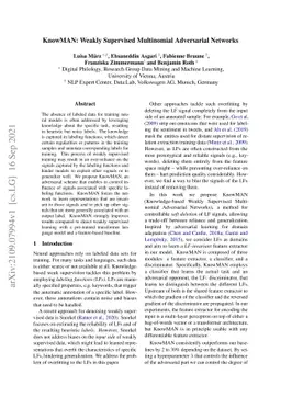 KnowMAN: Weakly Supervised Multinomial Adversarial Networks