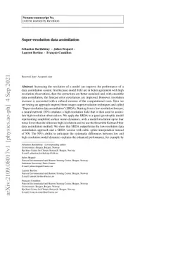 Super-resolution data assimilation