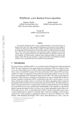WildWood: a new Random Forest algorithm