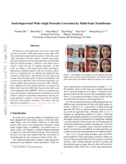 Semi-Supervised Wide-Angle Portraits Correction by Multi-Scale
  Transformer