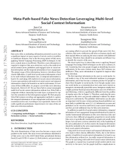 Meta-Path-based Fake News Detection Leveraging Multi-level Social
  Context Information