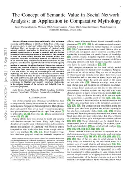 The Concept of Semantic Value in Social Network Analysis: an Application
  to Comparative Mythology