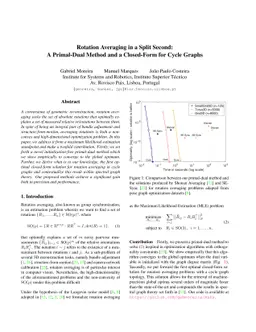 Rotation Averaging in a Split Second: A Primal-Dual Method and a
  Closed-Form for Cycle Graphs