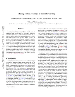Raising context awareness in motion forecasting