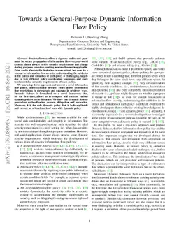 Towards a General-Purpose Dynamic Information Flow Policy