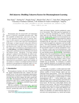 DisUnknown: Distilling Unknown Factors for Disentanglement Learning