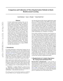 Comparison and Unification of Three Regularization Methods in Batch
  Reinforcement Learning