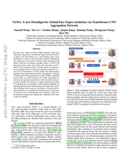 TANet: A new Paradigm for Global Face Super-resolution via
  Transformer-CNN Aggregation Network
