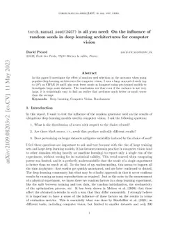 Torch.manual_seed(3407) is all you need: On the influence of random
  seeds in deep learning architectures for computer vision