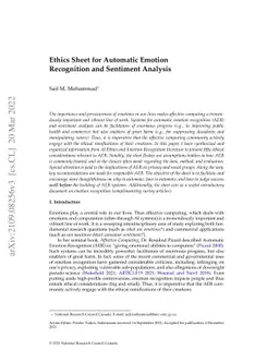 Ethics Sheet for Automatic Emotion Recognition and Sentiment Analysis