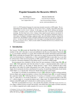 Fixpoint Semantics for Recursive SHACL